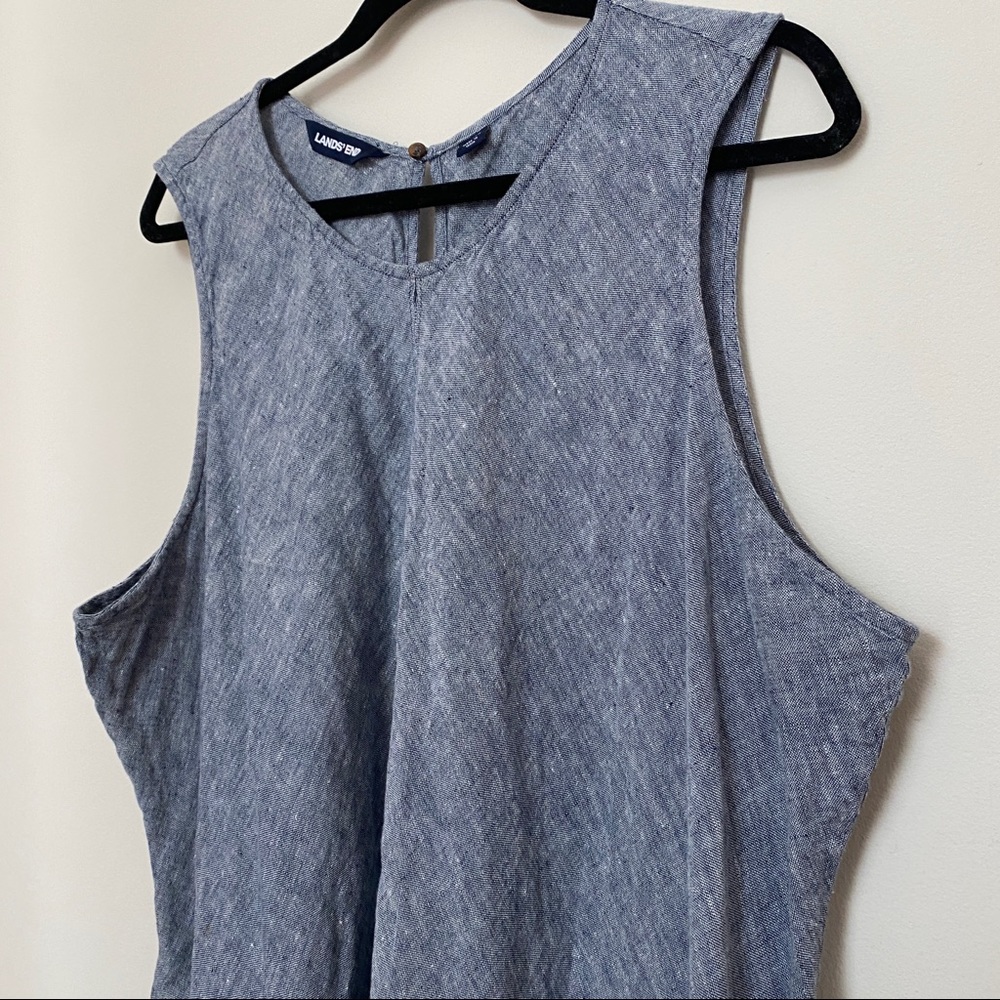 Lands End Linen Swing Dress